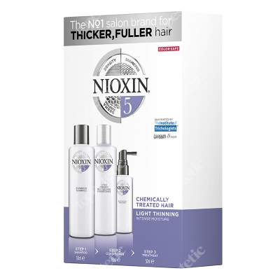 Nioxin System 5 ZESTAW pielęgnacyjny przeciw wypadaniu (włosy po zabiegach chemicznych, grube, lekko przerzedzone) 150, 150, 50 ml