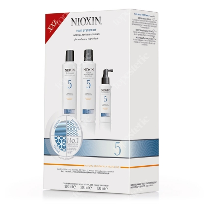 Nioxin System 5 ZESTAW XXL pielęgnacyjny przeciw wypadaniu (włosy grube, przerzedzone, zniszczone) 300 ml, 300 ml, 100 ml
