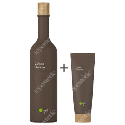 O right Caffeine Conditioner + Caffeine Shampoo ZESTAW Odżywka silnie wzmacniająca włosy 250 ml + Szampon wzmacniający, przeciw wypadaniu włosów 400 ml