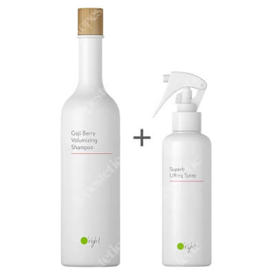 O right Superb Lifting Spray + Goji Berry Volumizing Shampoo ZESTAW Spray unoszący włosy, nadający objętość 180 ml + Szampon nadający objętość do włosów cienkich 400 ml