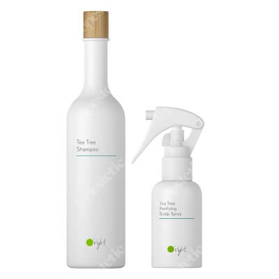 O right Tea Tree Shampoo + Tea Tree Purifying Scalp Spray ZESTAW Szampon przeciwłupieżowy 400 ml + Spray przeciwłupieżowy 50 ml