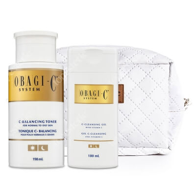 Obagi Cleansing Set ZESTAW Żel oczyszczający 180 ml + Tonik oczyszczający 198 ml + Kosmetyczka