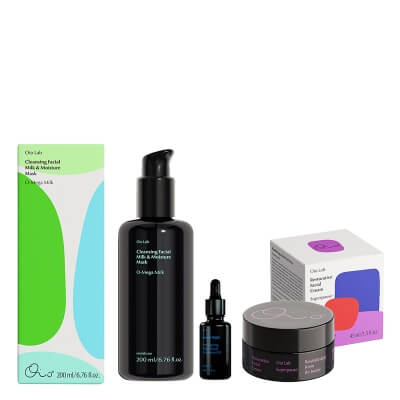 Oio Lab Day and Night Care ZESTAW Oczyszczające Mleczko i Nawilżająca Maska do Twarzy 200 ml + Bogaty i odżywczy krem 45 ml + Kuracja na noc 30 ml + gąbka 1 szt