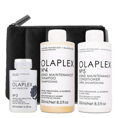 Olaplex Favorite By Olaplex ZESTAW Szampon 250 ml + Odżywka 250 ml + Olaplex do użytku domowego 100 ml + Kosmetyczka 1 szt