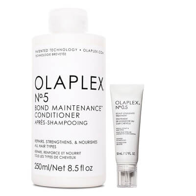 Olaplex Longevity Treatment ZESTAW Serum dla skóry głowy 50 ml + Odżywka regenerująco-odbudowująca 250 ml