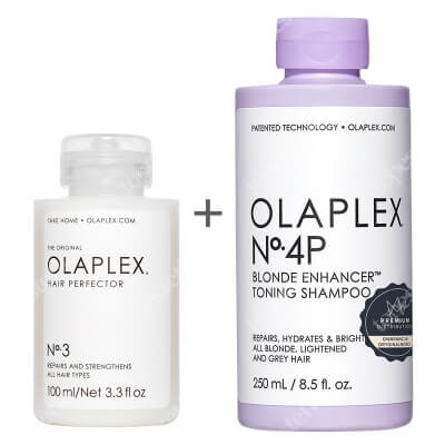 Olaplex Olaplex Shampoo No.4P + Olaplex No.3 ZESTAW Szampon tonujący 250 ml + Olaplex do użytku domowego 100 ml