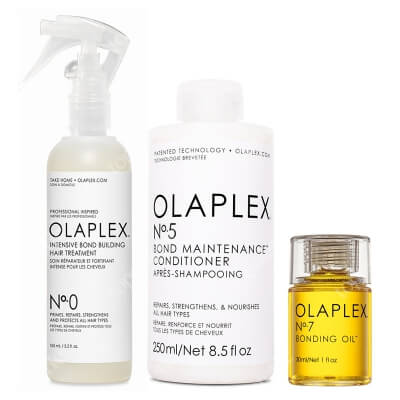 Olaplex Perfect Start ZESTAW Kuracja rekonstruująca 155 ml + Odżywka 250 ml + Olejek 30 ml
