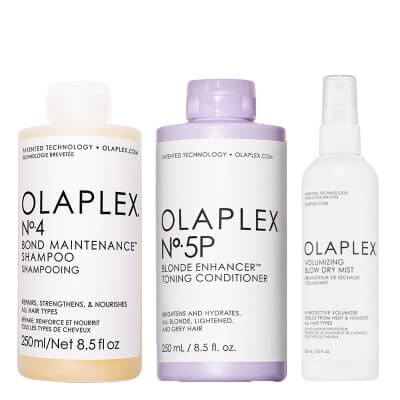 Olaplex Toning And Volumizing Hair ZESTAW Szampon regenerujący 250 ml + Tonująca odżywka 250 ml + Mgiełka budująca objętość 150 ml
