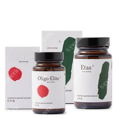 Oligo Elite Etas + Elite ZESTAW Roślinny ekstrakt z dolnej części szparaga Asparagus officinalis 60 kaps. + Ektrakt z liczi i zielonej herbaty 30 kaps.