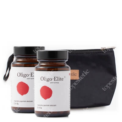 Oligo Elite Oligo Elite x 2 ZESTAW Ektrakt z liczi i zielonej herbaty 2 x 30 kaps. + kosmetyczka gratis 1 szt