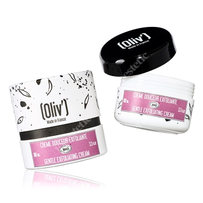 Oliv Gentle Exfoliating Cream Peeling do twarzy z ziarnami z pestek oliwy 100 ml