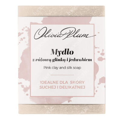 Olivia Plum Pink Clay and Silk Soap Mydło z różową glinką i jedwabiem 100 g