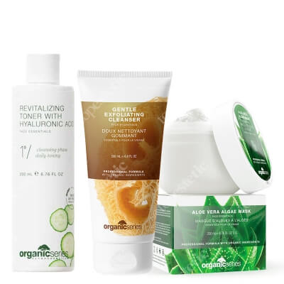 Organic Series Favorite Ritual ZESTAW Peeling 200 ml + Tonik 200 ml + Maska algowa aloesowa 200 ml