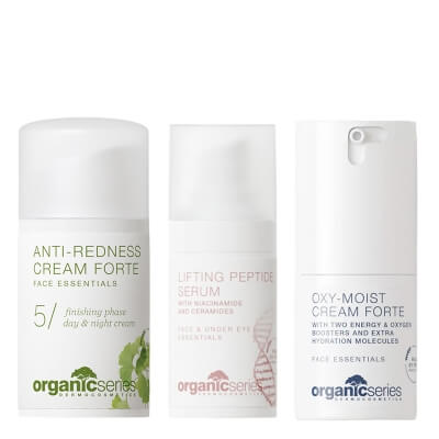 Organic Series Glow Recovery Set ZESTAW Krem do cery naczyniowej 15 ml + Krem forte dotleniająco-nawilżający 15 ml + Liftingujące serum peptydowe 15 ml