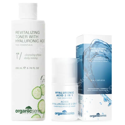 Organic Series Hyaluronic Acid Set ZESTAW Tonik 200 ml + Kwas hialuronowy 2w1 50 ml