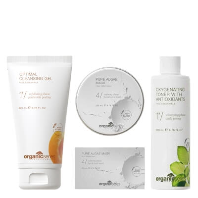 Organic Series Optimal Clean And Pure Skin ZESTAW Żel do mycia twarzy 200 ml + Dotleniający tonik z antyoksydantami 200 ml + Maska algowa 200 ml