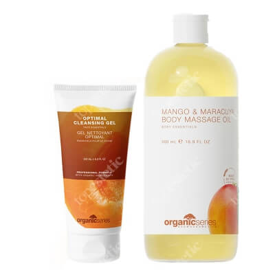 Organic Series Optimal Cleansing Gel + Mango Body Massage Oil ZESTAW Żel do mycia twarzy 200 ml + Olejek do ciała mango 500 ml