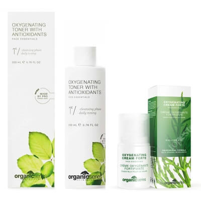 Organic Series Oxygenating And Antioxidants Set ZESTAW Dotleniający tonik z antyoksydantami 250 ml + Krem dotleniający 50 ml