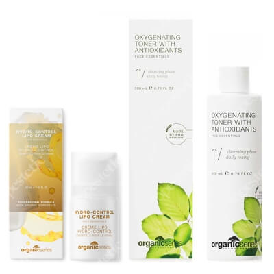 Organic Series Oxygenating Set ZESTAW Dotleniający tonik z antyoksydantami 200 ml + Krem hydrolipidowy 50 ml