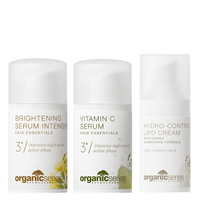 Organic Series Radiance Trial Set ZESTAW Serum rozjaśniające 15 ml + Serum z witaminą C 15 ml + Krem hydrolipidowy 15 ml