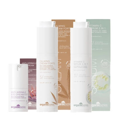 Organic Series Vitamin C Calming Set ZESTAW Serum z witaminą C 50 ml + Wyciszający krem forte 50 ml + Krem pod oczy 15 ml