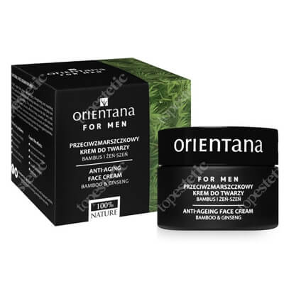 Orientana Anti Age Face Cream For Men Przeciwzmarszczkowy krem do twarzy dla mężczyzn - bambus i żeń szeń 50 g