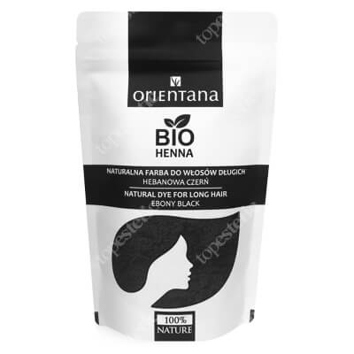 Orientana Bio Henna Naturalna roślinna farba do włosów długich - Hebanowa czerń 100 g