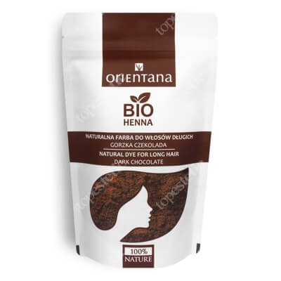 Orientana Bio Henna Naturalna roślinna farba do włosów długich - Gorzka czekolada 100 g