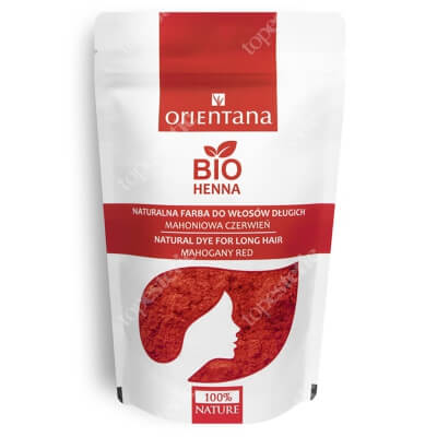Orientana Bio Henna Naturalna roślinna farba do włosów długich - Mahoniowa czerwień 100 g
