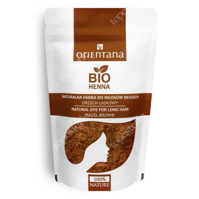 Orientana Bio Henna Naturalna roślinna farba do włosów długich - Orzech Laskowy 100 g