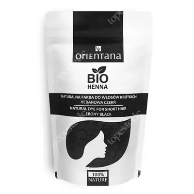 Orientana Bio Henna Naturalna roślinna farba do włosów krótkich i półdługich - Hebanowa czerń 50 g