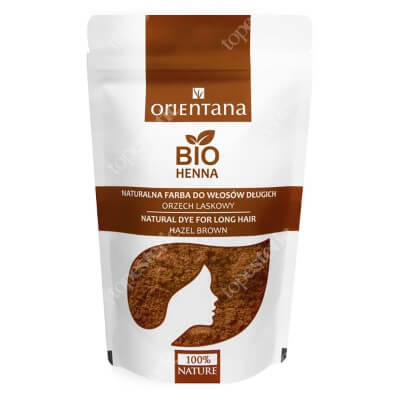 Orientana Bio Henna Naturalna roślinna farba do włosów krótkich i półdługich - Orzech laskowy 50 g