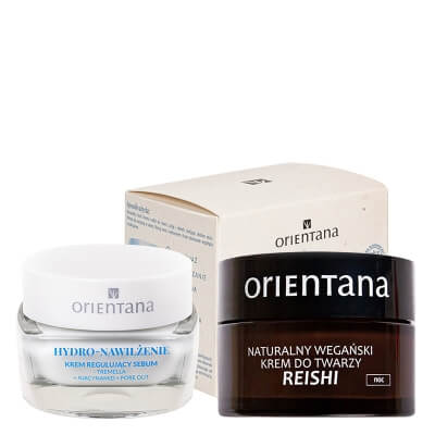 Orientana Day and Night ZESTAW Krem regulujący sebum 50 ml + Wegański krem do twarzy na noc 50ml