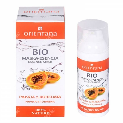 Orientana Essence Mask Bio maska-esencja papaja i kurkuma 50 ml