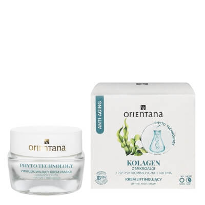 Orientana Krem Liftingujący - Kolagen Liftingujący krem do twarzy z wegańskim kolagenem 40 ml