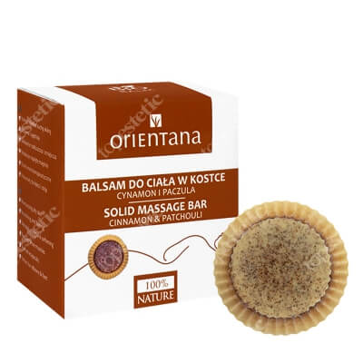 Orientana Natural Body Balm Naturalny balsam do ciała w kostce - Cynamon i paczula 60 g