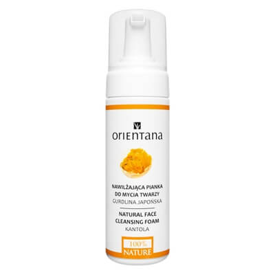 Orientana Natural Face Cleansing Foam - Kantola Nawilżająca pianka do mycia twarz - Gurdlina Japońska 150 ml