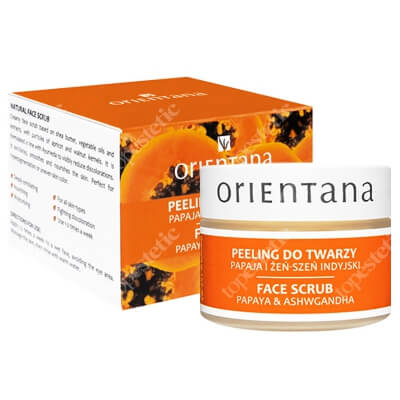 Orientana Natural Face Peeling Naturalny kremowy peeling do twarzy - Papaja i żeń szeń indyjski 50 g