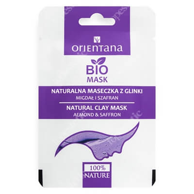 Orientana Natural Mask Naturalna maseczka z glinki - Migdał i szafran 10 ml