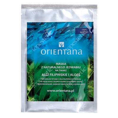 Orientana Natural Silk Mask Maska z naturalnego jedwabiu - algi filipińskie i aloes 1 szt.