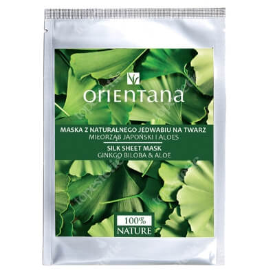 Orientana Natural Silk Mask Maska z naturalnego jedwabiu - miłorząb japoński i aloes 1 szt.