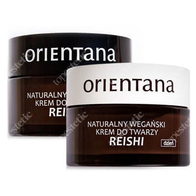 Orientana Reishi Night + Reishi Day ZESTAW Wegański krem do twarzy na noc 50ml + Naturalny wegański krem do twarzy na dzień 50 ml
