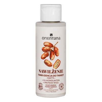 Orientana Tonik - Daktyl Glukonolakton Proteiny Ryżu Nawilżający tonik i esencja w jednym 100 ml