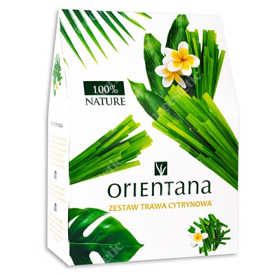 Orientana Trawa Cytrynowa ZESTAW Masło do ciała - Trawa cytrynowa i żywokost 100 g + Balsam do ciała w kostce - Imbir i trawa cytrynowa 60 g + Maska 1 szt