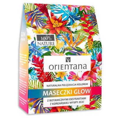 Orientana Zestaw Maseczek Glow ZESTAW Złota Aralia 30 ml + Różowa wiśnia 30 ml + Niebieska hotunia 30 ml