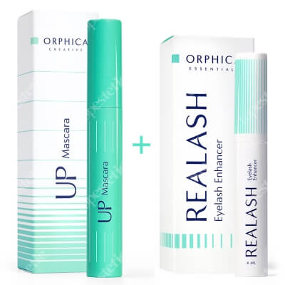 Orphica Realash Eyelash Enhancer + Up Mascara ZESTAW Odżywka do rzęs 4 ml + Tusz do rzęs 7,5 ml