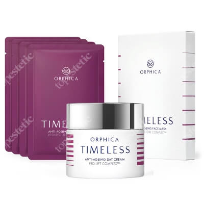 Orphica Timeless Anti-Ageing Day Set ZESTAW Maska na twarz 4 szt. (1 op.) + Krem na dzień 50 ml