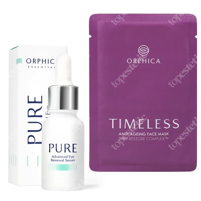 Orphica Timeless Anti-Ageing Face Mask + Pure Advanced Eye Renewal Serum ZESTAW Maska na twarz 1 szt + Serum pod oczy 15 ml