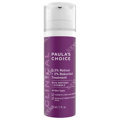 Paulas Choice 0.3% Retinol + 2% Bakuchiol Treatment Krem z retinolem o potrójnym działaniu przeciwzmarszczkowym 30 ml