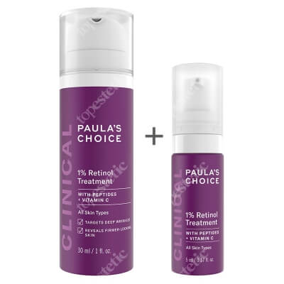 Paulas Choice Clinical 1% Retinol Treatment + Clinical 1% Retinol Treatment ZESTAW Kuracja przeciwstarzeniowa 1% retinolu 30 ml + Kuracja przeciwstarzeniowa 1% retinolu 5 ml